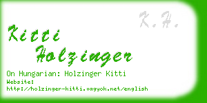 kitti holzinger business card